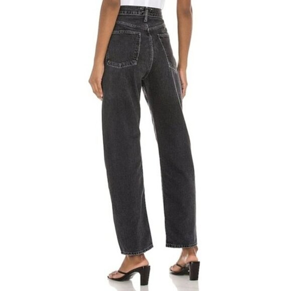 Agolde Black Straight Leg Jeans - Picture 2 of 14